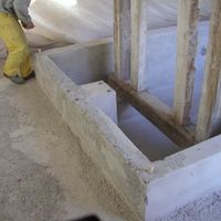 Beton und Holz Sandstrahlen