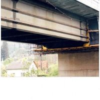 Sandstrahlen Beton-Bruecke