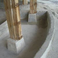 Sandstrahlen Holz und Beton