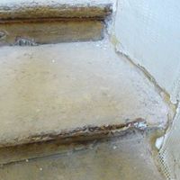 Sandstrahlen Stiege Detail