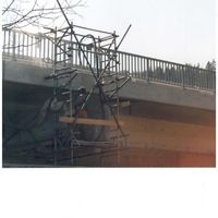Sandstrahlen  Betonbruecke