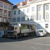 Sandstrahlen mobiler Kompressor fuer grosse distanzen