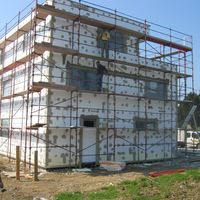 Vollwaermeschutz Fassade spachteln